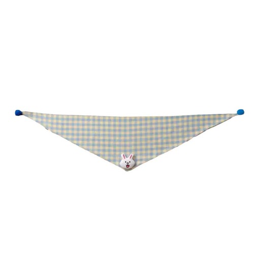 Children's double-layer Korean style warm scarf cotton plaid baby boy and girl cartoon triangle scarf autumn and winter cute little scarf