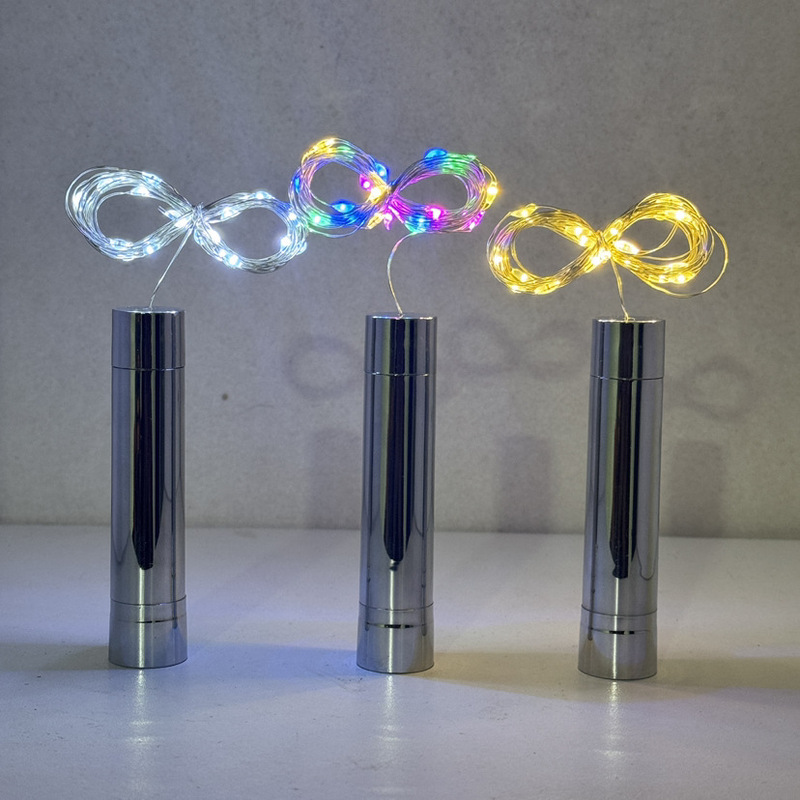 Electroplated Wine Bottle Stopper Light Led String Light Copper Wire Light Bar Decoration Light Flashlight Bottle Stopper Light Colorful Light Indoor