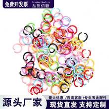 工厂直销8mm/10mm开口圈DIY饰品配件彩色烤漆单圈连接环圈挂圈