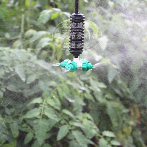 6mm desmontable cruz verde atomización micro pulverizador cuatro salidas invernadero granja pulverización de enfriamiento desinfección humidificación