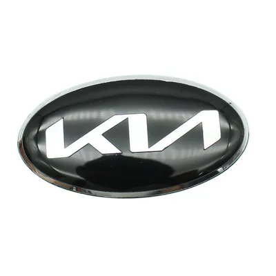 New and upgraded Kia steering wheel emblem, modified Stinger KN herringbone emblem, K5, K3 interior car stickers, GT car emblem (Car logo) - kn-silver-black