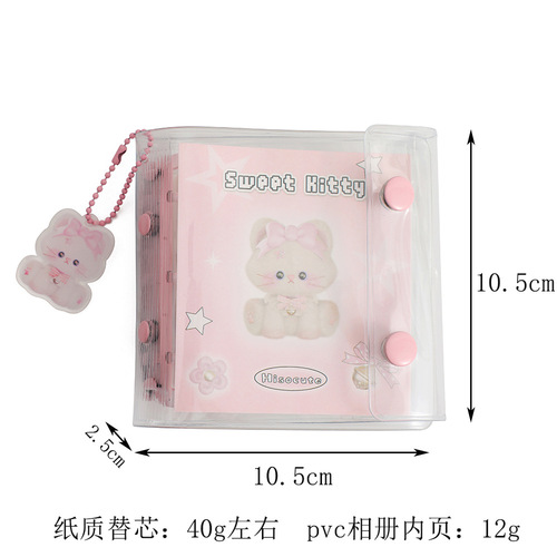 Instagram-worthy Korean-style mini loose-leaf notebook for girls—replaceable inner pages, Polaroid-style loose-leaf cards, and K-pop-themed student journal.