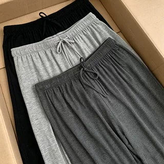 胖mm莫代尔冰丝裤子女夏季薄款2026新款高腰垂感大码休闲阔腿裤