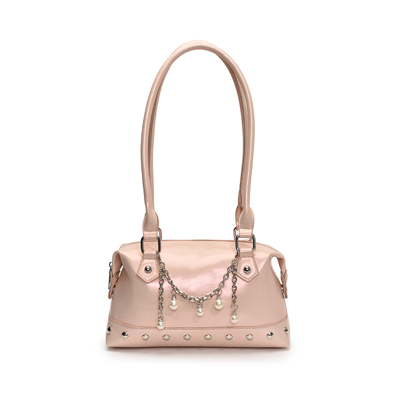 Dulce y fresco bolso de axila de chica caliente 2025 primavera y verano nuevo bolso femenino bolso de alta calidad bolso de hombro con remaches personalizado marea