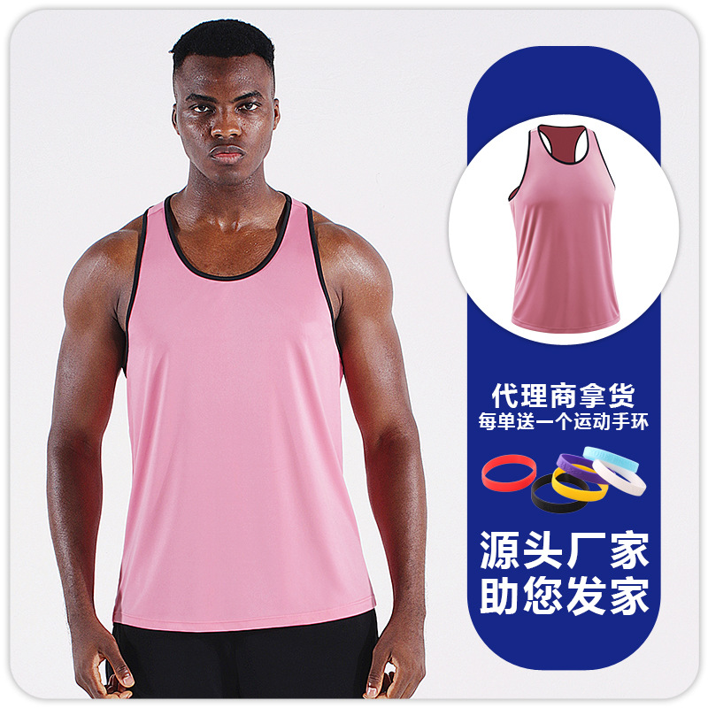 Chaleco deportivo de secado rápido para hombres de verano Delgado entrenamiento de baloncesto más tamaño chaleco maratón flojo fitness top