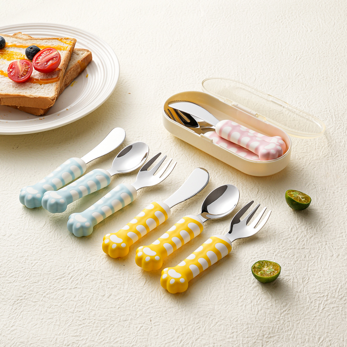 Cute tableware stainless steel for feeding