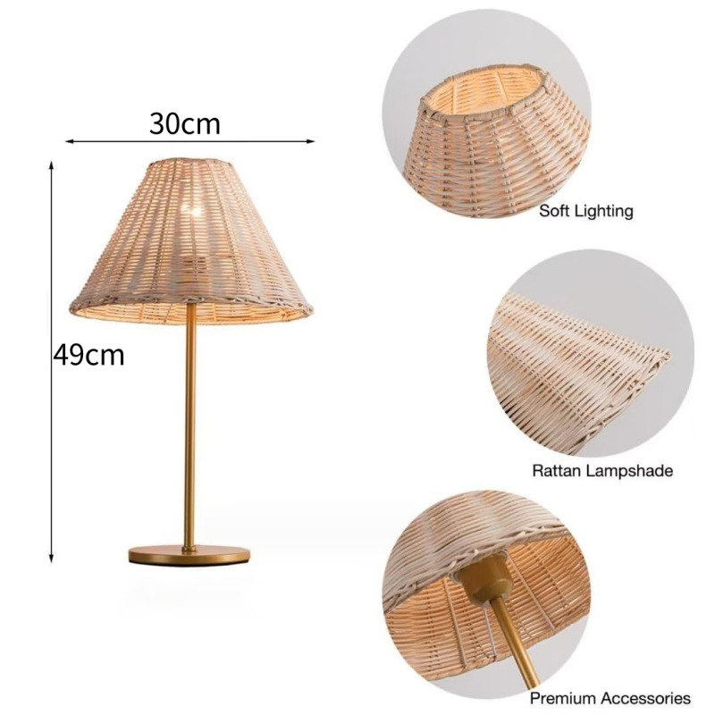 진짜 등나무 테이블 램프