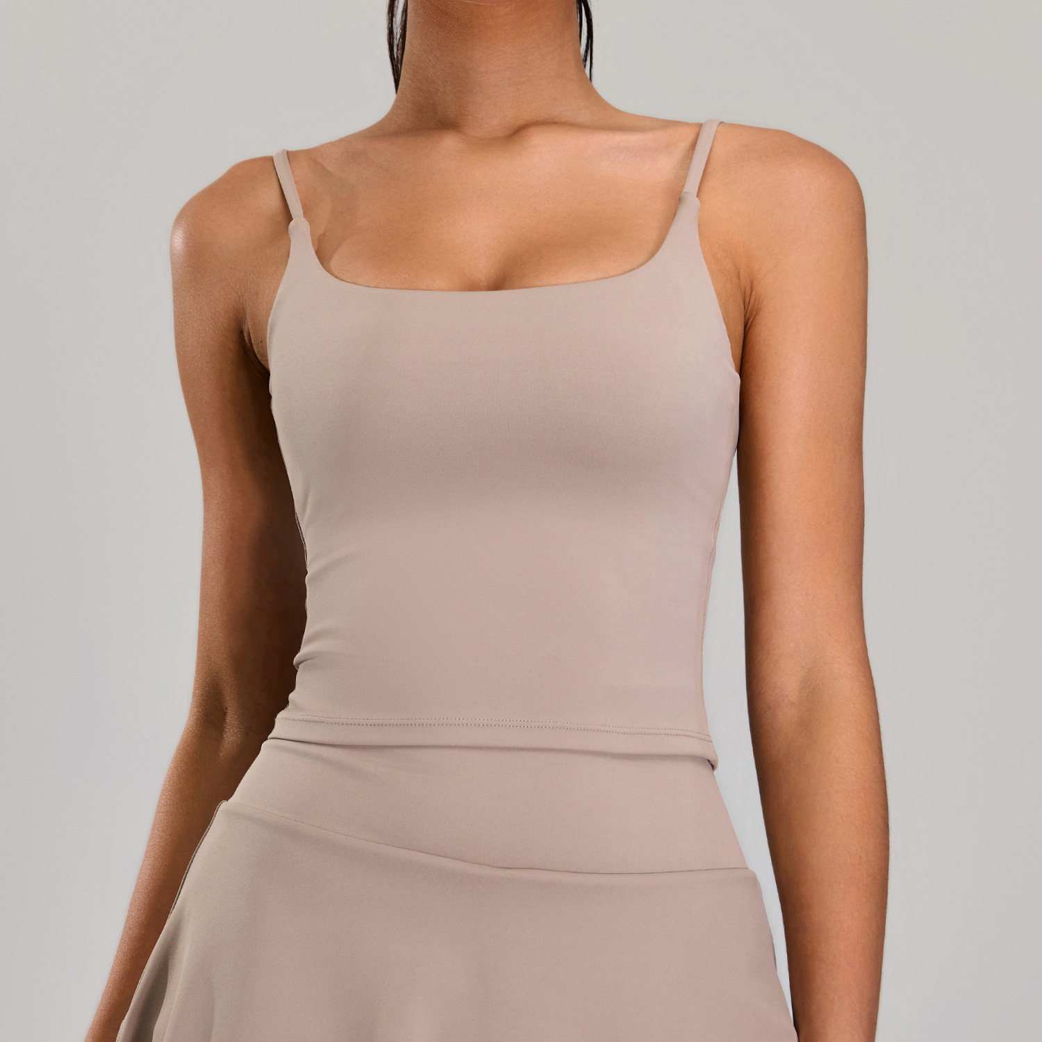 Chaleco de yoga sin costuras europeo y americano, hombros finos para mujer, hermosa espalda, ropa interior deportiva, cuello cuadrado, ropa de yoga de secado rápido