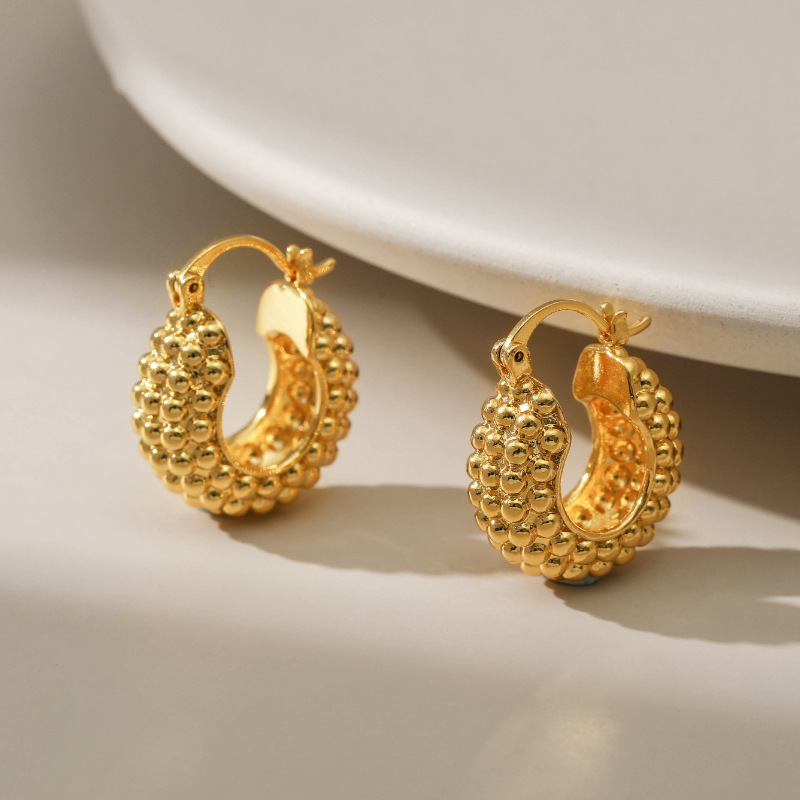 Women'S Gender Plating Design 1 Pair Basic Retro Geometric Plating Copper 18k Gold Plated Earrings