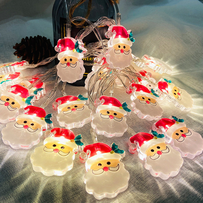 Ledクリスマス装飾灯雪だるま雪花サンタクロース灯串クリスマスツリー装飾用品イルミネーションペンダント卸売り|undefined