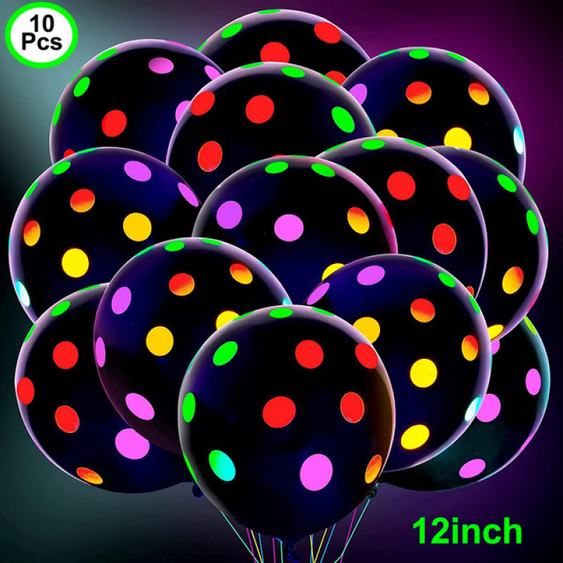 Feliz cumpleaños Neon Glow Balloons Glow in Blacklight Fluores