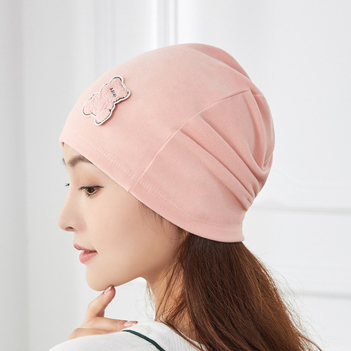  new style parent-child confinement hats, headscarves, maternity hats available for all seasons, German velvet warm and breathable maternity hats