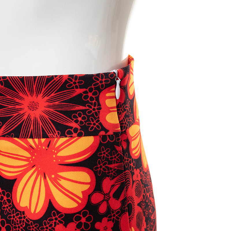 Floral High Waist Casual A-Line Skirt