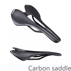 3K Carbon Fiber Mountain Bike Road Bike Fixed Gear Bicycle Hollow Seat Ultra-Light Comfort Saddle