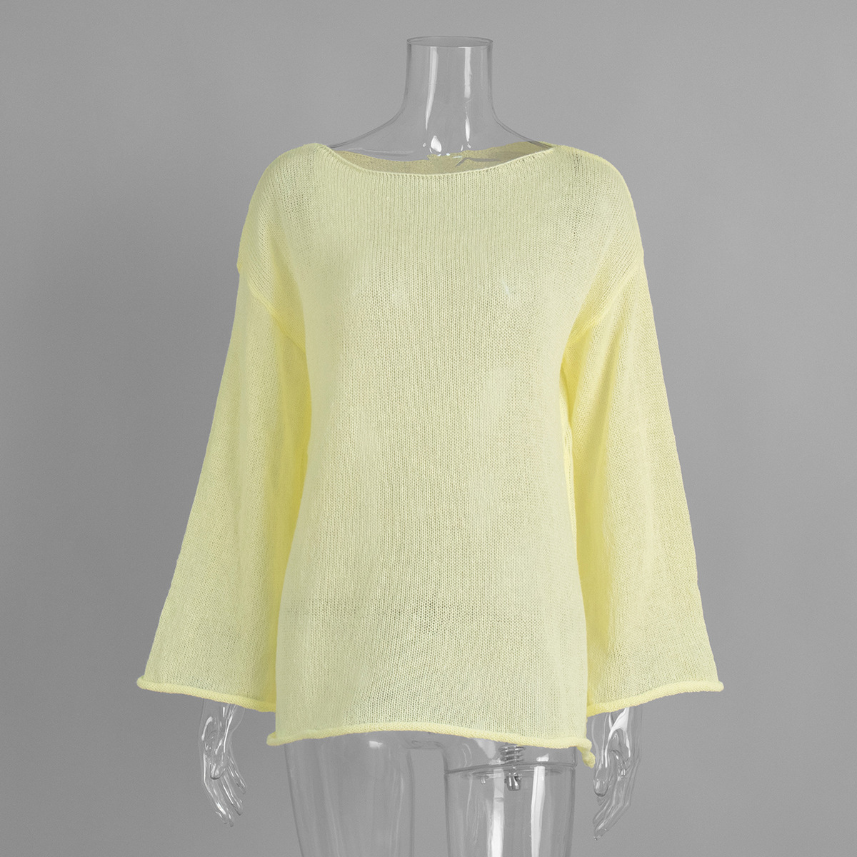 Women's Hollow Knit Top With Round Neck For Summer Style_voghion.com