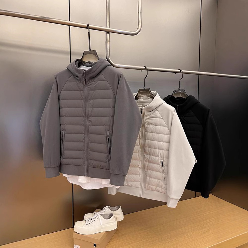 Cross-Border 90 White Duck down Lightweight down Jacket Men's Autumn and Winter 2024 New Trendy Brand Fleece-Lined Thickeneded Jacket Hooded