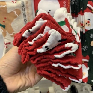 Autumn and Winter Snowman Red Socks Gingerbread Socks Warm Christmas Socks Cute Cartoon Santa Claus High Value
