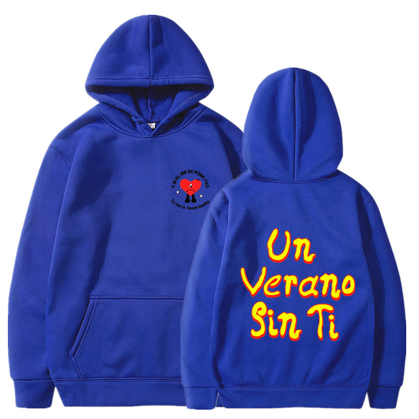 Nuevo otoño e invierno transfronterizo un verano sin ti bad bunny nuevo álbum sudadera con capucha