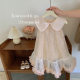Girls Lapel Bow Dress 2025 Summer New Tutu Princess Dress Korean Style Mesh Sequin Dress