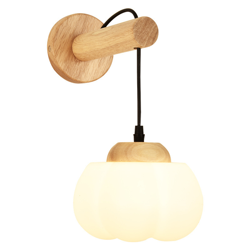 Gran vista jardín dormitorio cabecera lámpara de pared estilo japonés madera de estilo de estilo de fondo de la sala de estar lámpara de pared dormitorio cabecera lámpara de pared L271
