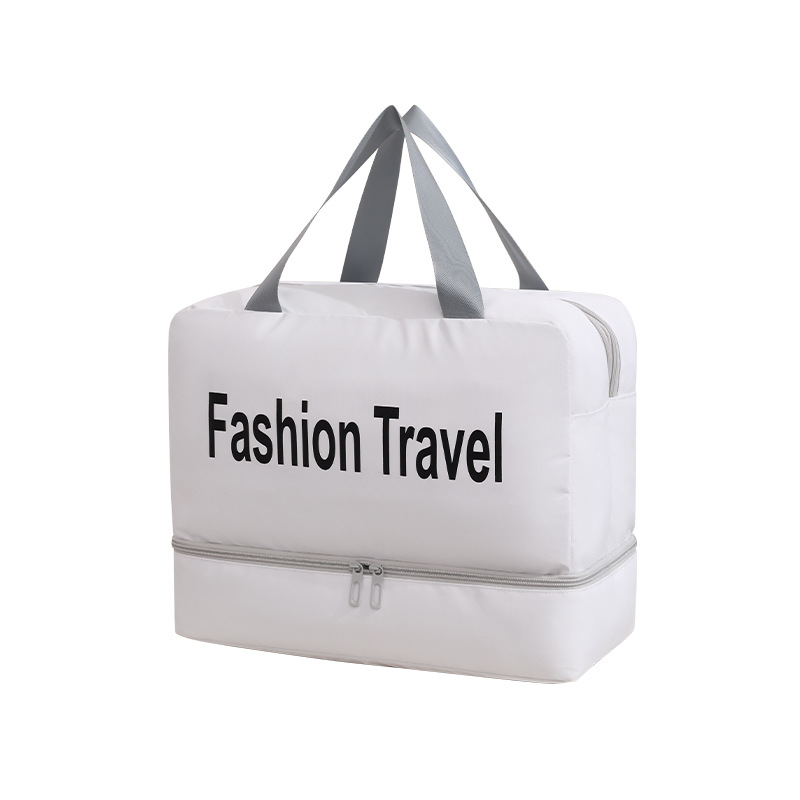 Runhui nuevo bolso de viaje ligero con almacén de zapatos bolsa de fitness de película de cuero 600D bolsa de separación seca y húmeda bolsa de viaje de gran capacidad