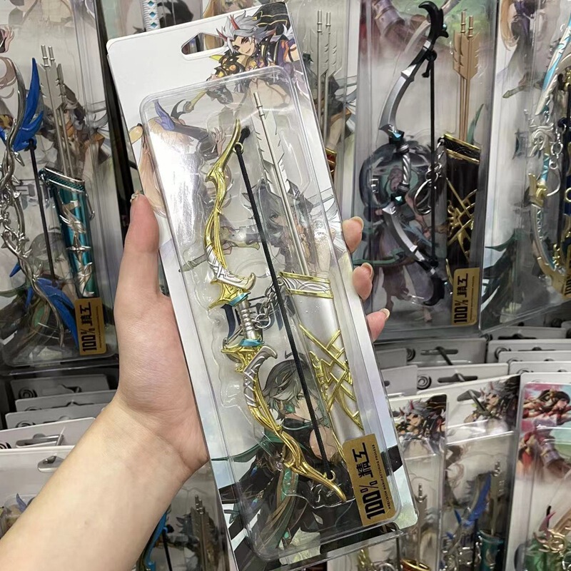Original weapon alloy Mini small bow and arrow children's toy Jinling winter extremely White Star bow modal bow and arrow metal weapon