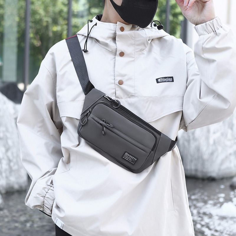 Nuevo bolso diagonal deportivo de riñonera impermeable bolso de pecho de tela Oxford portátil bolso de mensajero premium para hombre bolso de hombro de marca de moda