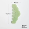 Round jujube green lace wooden comb