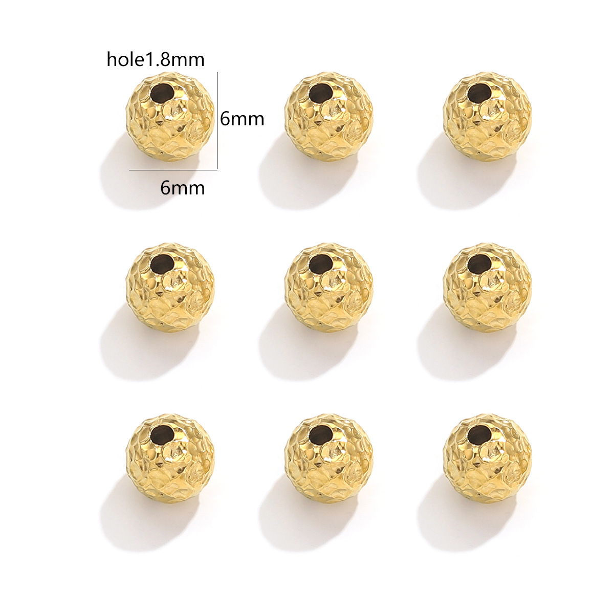 Granos de textura de acero inoxidable cuentas de perforación perlas de tubo a través de cuentas de perforación de agujero cuentas de acero de titanio DIY accesorios de joyería hechos a mano en stock