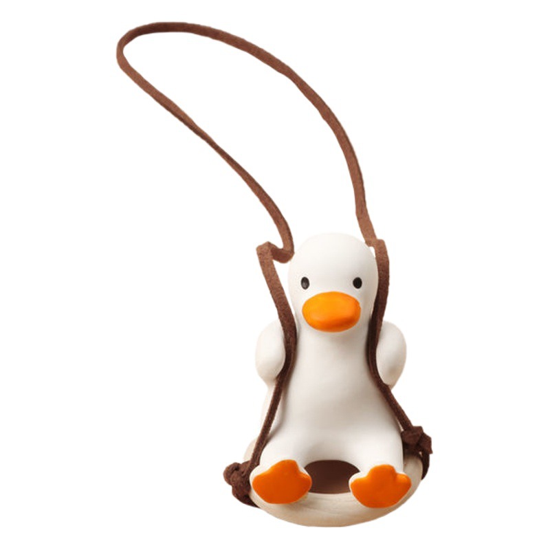 Coche columpio pato coche colgante lindo neumático pato aromaterapia colgante coche retrovisor espejo colgante creativo Decoración