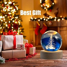 W 32953 Galaxy Crystal Ball 3D Laser Engraving Night Light