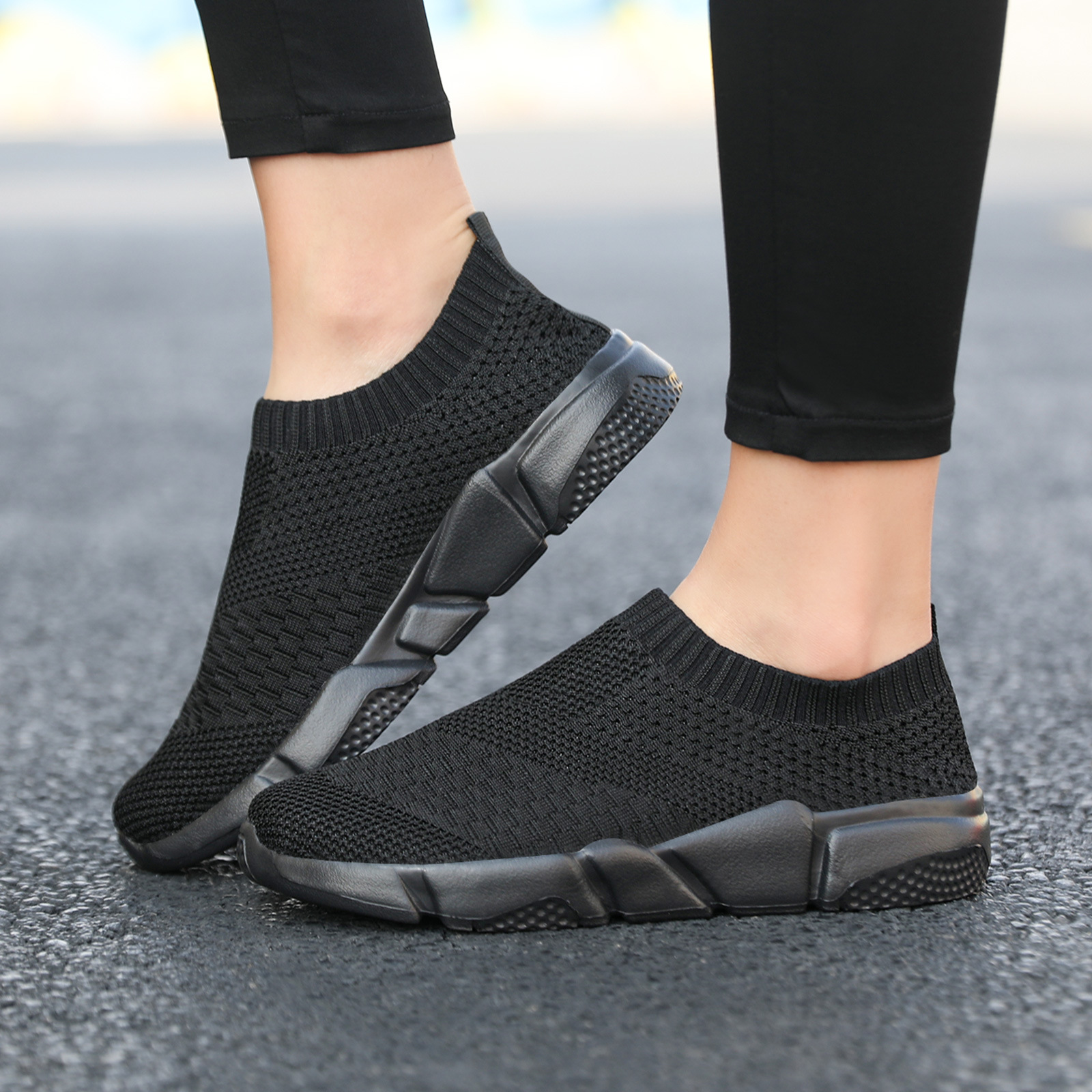 Cross-Border women's shoes wholesale Amazon explosions women's shoes fly woven casual shoes women's foreign trade large size cheap women's sports shoes