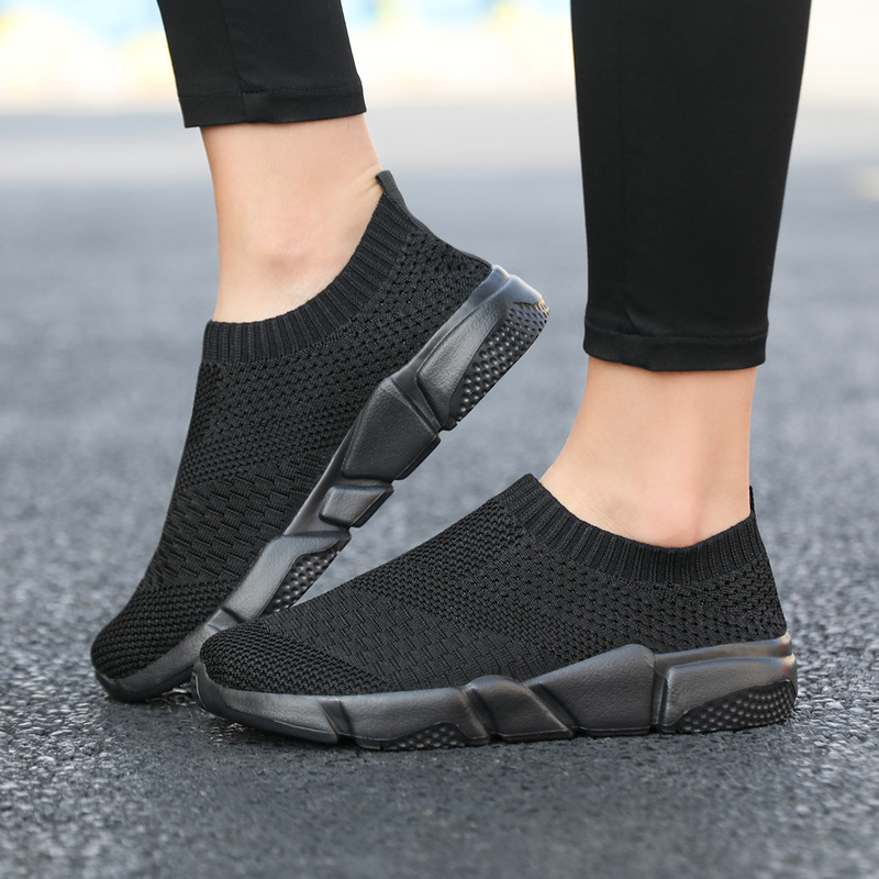 Cross-Border women's shoes wholesale Amazon explosions women's shoes fly woven casual shoes women's foreign trade large size cheap women's sports shoes