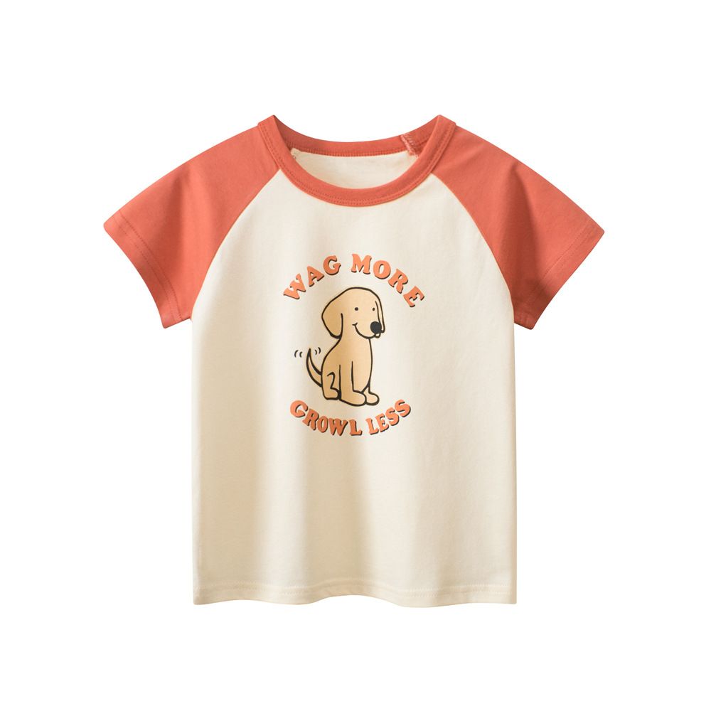 27kids ropa para niños coreanos camiseta para niños algodón verano nuevo estilo ropa para bebés para hombres camisa de fondo manga corta cabello de una pieza