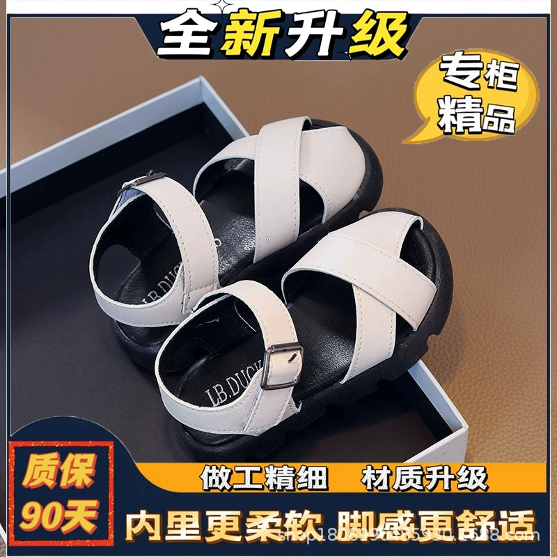 Детские пляжные сандалии Ruby Little Duck Baotou, устойчивые к запаху, дышащие, износостойкие легкие летние сандалии