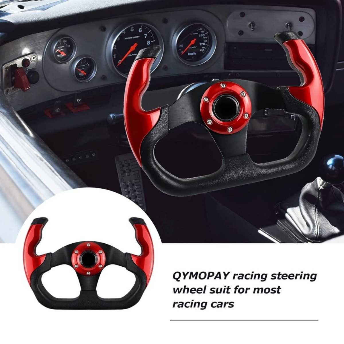 Automóvil modificado PU volante juego competitivo kart 13 pulgadas 320mm imitación del volante de carreras adaptar universal image 2
