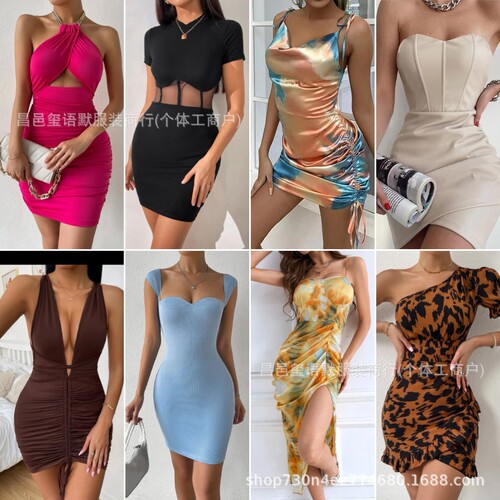 Middle East SHEIN Europe and America, hip dress, spring and summer women's clothing, hot girls, fashion wholesale