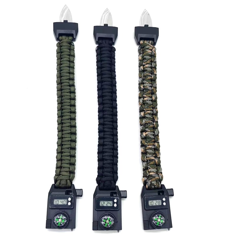 Factory Direct Sales Paracord Bracelet Multifunctional Watch Bracelet Outdoor Adventure Camping Survival Bracelet Tactical Bracelet