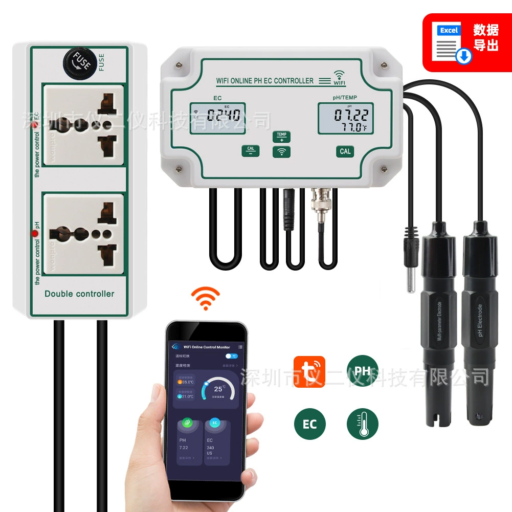 W2823 граффити Wi-Fi онлайн монитор качества воды PH/Проводимость EC контроллер гидропонное Обнаружение качества воды аквариум