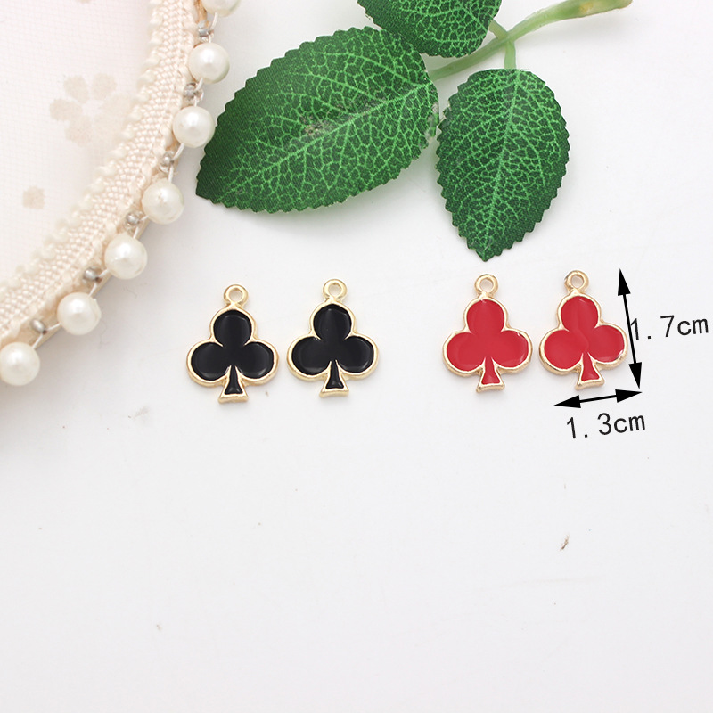 10 PCS/Package Quantity 10 PCS/Package 12*16mm Alloy Poker Heart Shape Pendant DIY Jewelry Accessories Bracelets