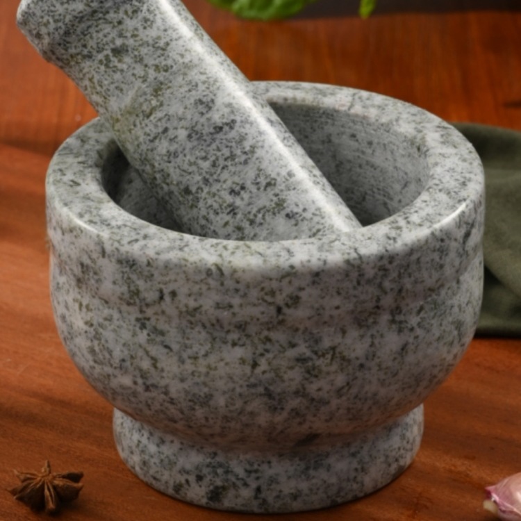 家用蒜臼子捣蒜器天然石捣药罐研磨器蒜泥器原石打磨压蒜器石臼子