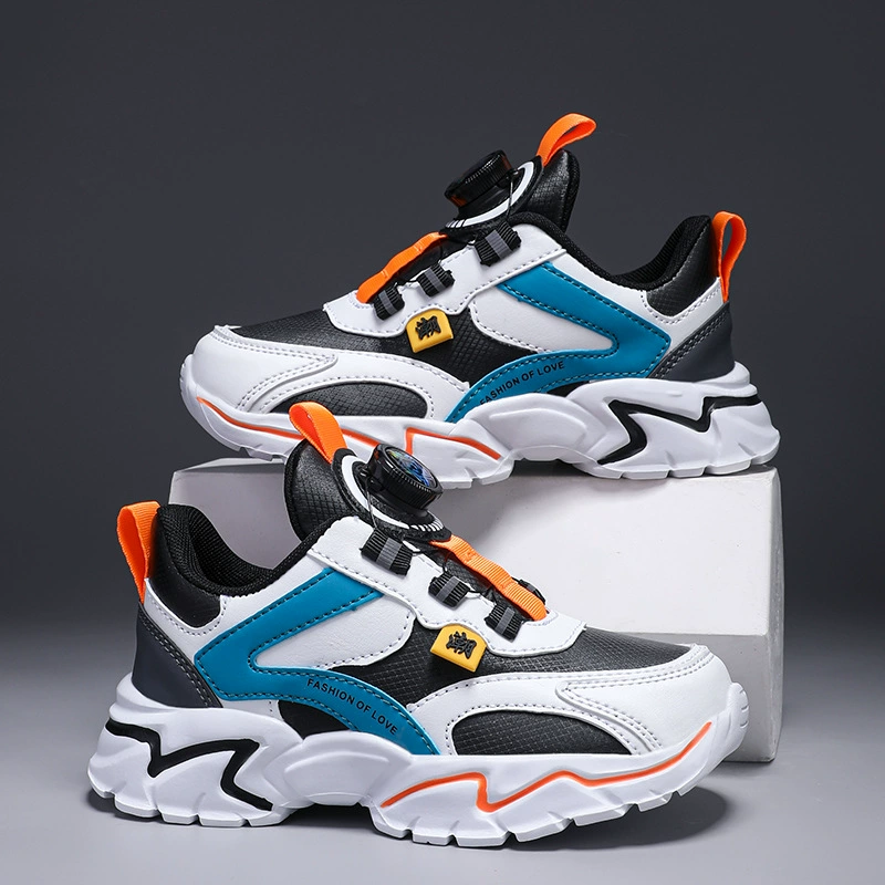 Children’s breathable sports shoes 839, waterproof leather surface, running sneakers, sizes 28–40