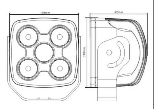 5-inch 50W car LED work light, truck modified spotlight, off-road vehicle roof light, engineering maintenance light, auxiliary light