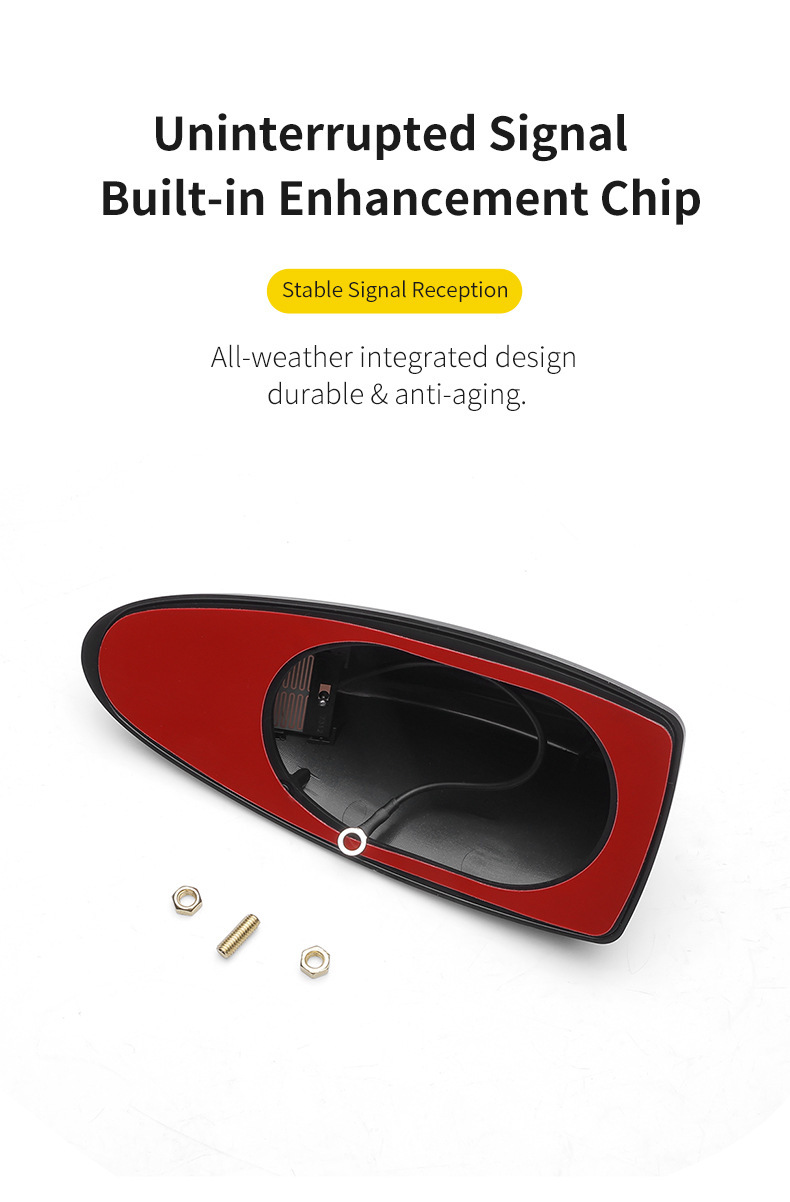 Cross-Border Hot-Selling Universal Car Shark Fin Antenna Roof Decoration, No-Drill Installation, Built-In Chip, Direct Sales from the Manufacturer