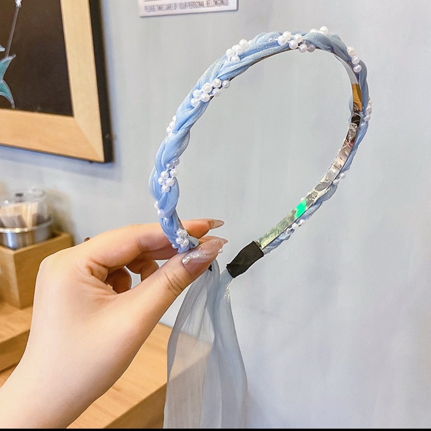 Xiangfei amantes de la tela accesorios para el cabello de alta apariencia de una sola pieza cinta de la diadema de perlas de Corea banda de pelo horquilla de hadas