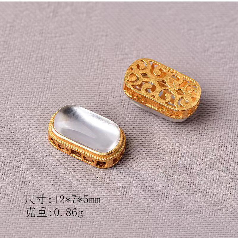 S925 Silver Gold Plated Bracelet Shuimo Jade String Ornament DIY Handmade Bead Partition Semi-finished Beaded Diy Ornaments Handmade Matching