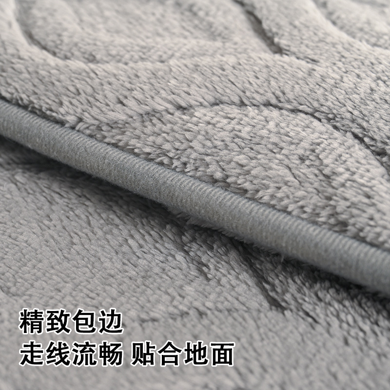 Nuevos productos transfronterizos de algodón de terciopelo Jacquard baño baño de baño de piso de secado rápido baño de baño doméstico antideslizante almohadilla de toque