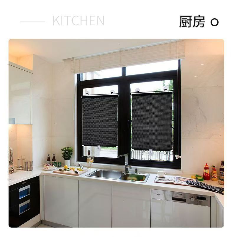 Car sunshade retractable sunshade curtain suction type sunscreen curtain car front windshield automatic roller shutter sun shield