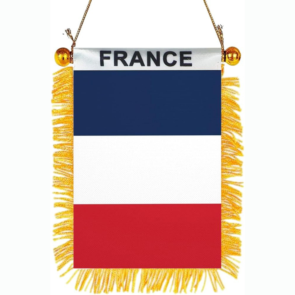 Ventana con flecos, ventosa, pequeña bandera colgante, mini bandera, espejo retrovisor de coche, decoración de la bandera nacional, color nacional, pequeño banderín