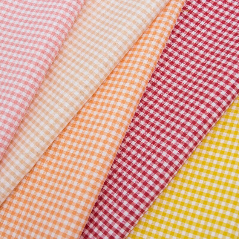 In stock factory wholesale TC polyester cotton plain yarn-dyed plaid fabric spring and summer shirt dress plaid cloth In stock factory wholesale TC polyester cotton plain yarn-dyed plaid fabric spring and summer shirt dress plaid cloth